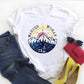 Literature And Art High Mountain Personality Printing Short-sleeved Men And Women