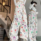 High Waist Slimming Graffiti Full Printed Overalls