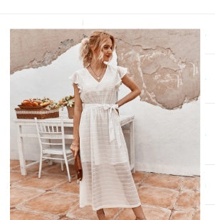 Robe rétro française d'été