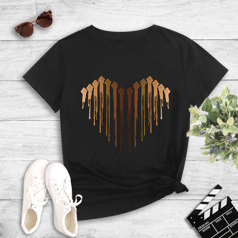 T-shirt imprimé à manches courtes « Créativité » Je ne peux pas respirer