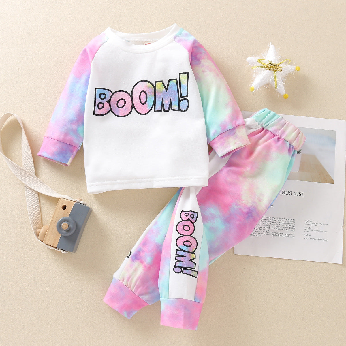 Nouveau costume à manches longues avec coutures tie-dye de l'INS