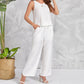 Womens Vest Top And Casual Fashion Wide-Leg Pants Set