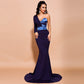 Robe de soirée longue de couleur assortie