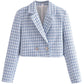 Women's Thousand Bird Shaped Slim Short Suit Coat