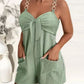 Women's Clothing Elegant Solid Color Metal Strap Pocket Short Casual Jumpsuit