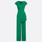 Sleeveless Cowl-neck Belted Middle Eastern Jumpsuit For Banquets