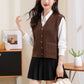 Women's V-neck Twist Knitted Vest