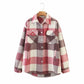 Loose check shirt with chest pocket