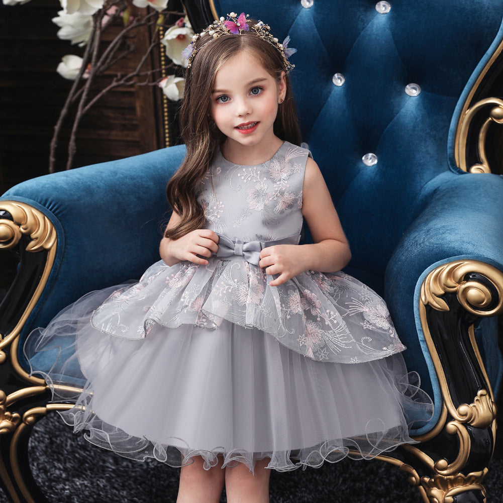 Robe de princesse avec nœud en dentelle