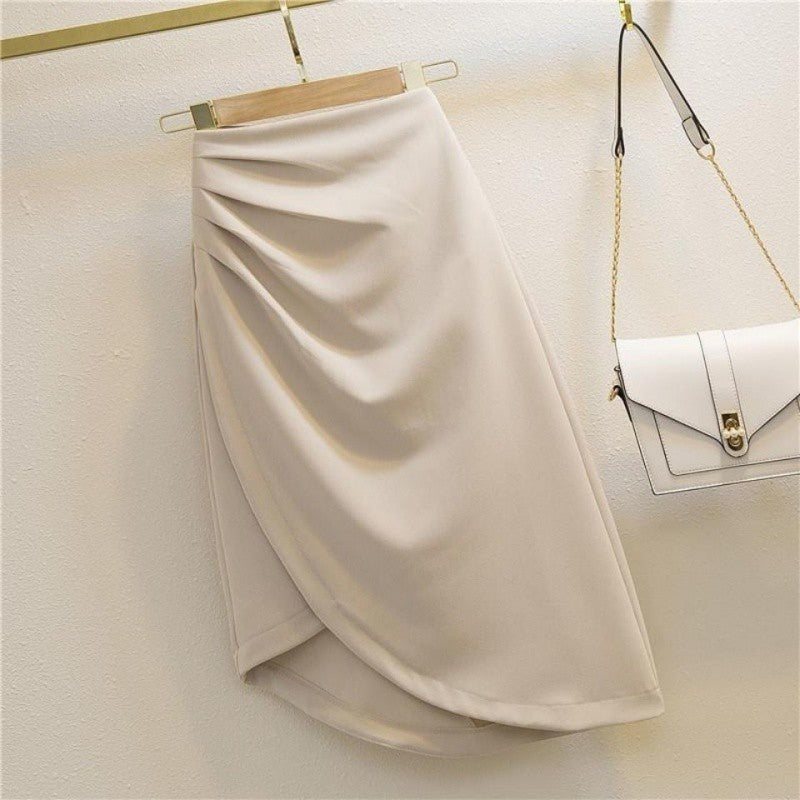 Pleated High Waist Look Taller Slimming Sheath Skirt