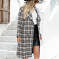 Long Double-breasted Cashmere Coat With Suit Collar