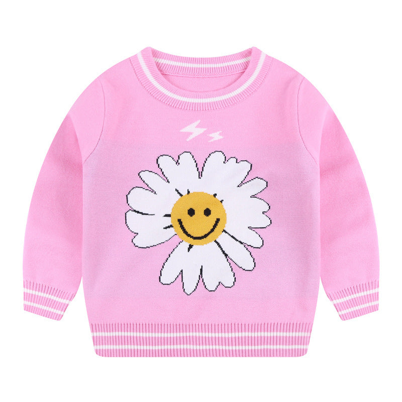 Children's smiley knitted sweater