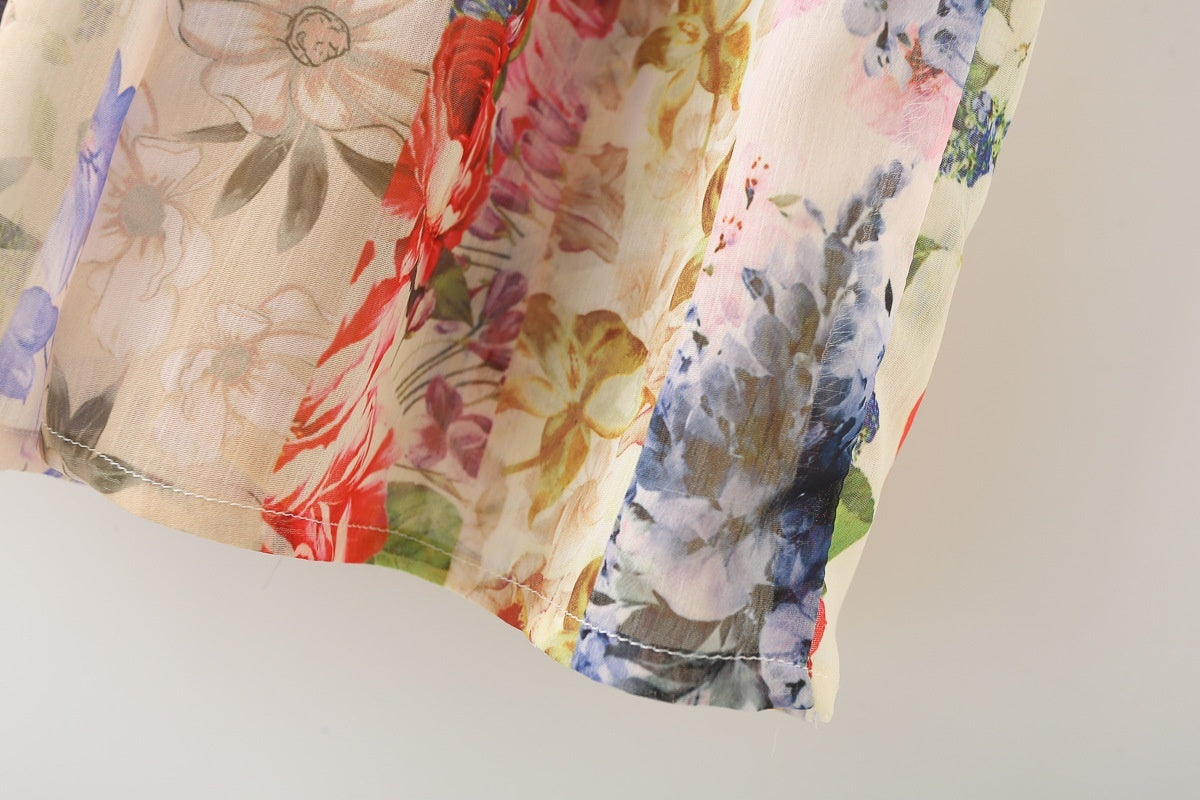 Women's Slim Fit Spaghetti-strap Floral Print Dress