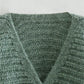 Women's Fashion V Neck Double Cardigan Knit Sweater