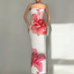 Sexy Slim Fit Printed Tube Top Bodycon Sheath Dress