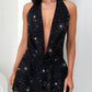 Women's Halter Solid Color Skirt Dress