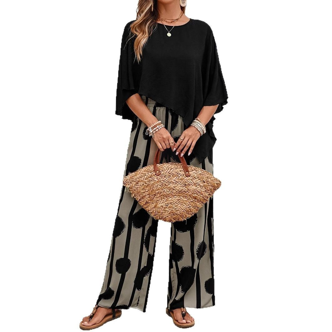 Summer Casual Women's Trousers Suit