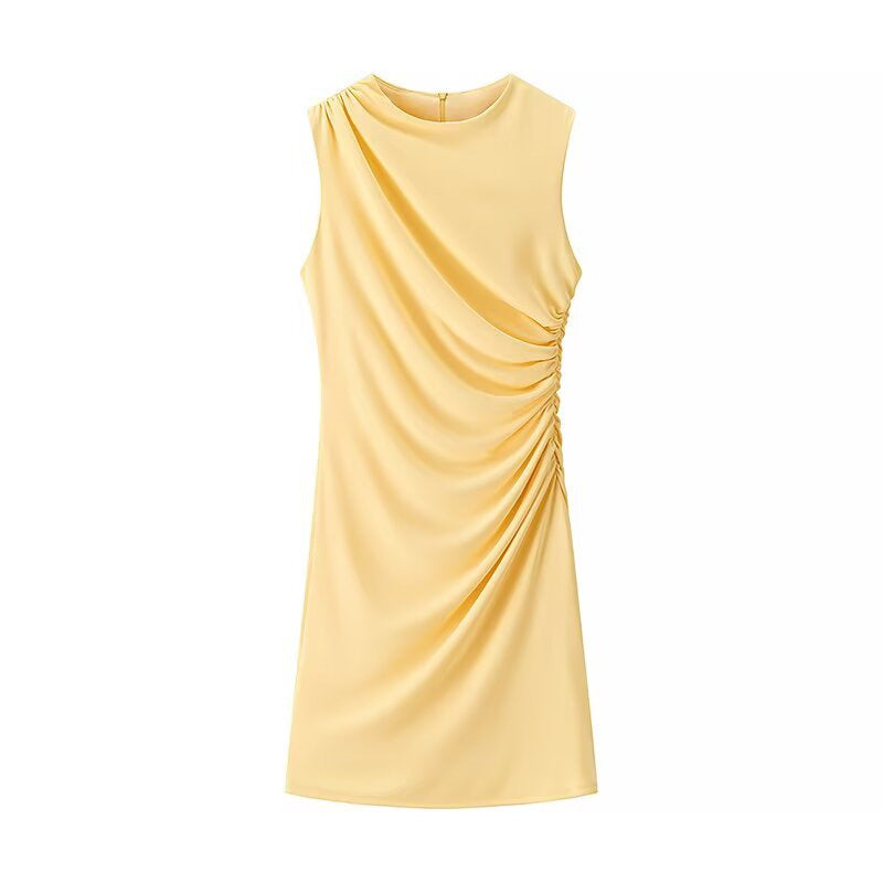 Women's Fashion Simple Pleated Decoration Dress