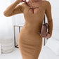 Women's Dress Round Neck Hollowed Fashion