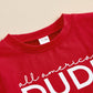 Boys' Letter Print Short-sleeve T-shirt Denim Shorts Two-piece Set