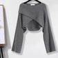 Salt-style Outfit French Pear-shaped High-end Knit Top For A Slimming Effect