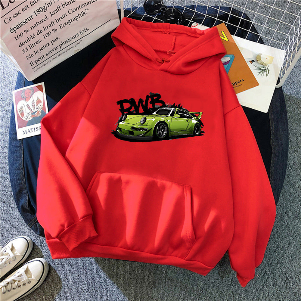 Sweat à capuche Initial D Fashion pour Porsche 911 RWB à manches longues
