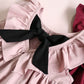 Ruffled lace bow dress