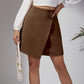 Women's Autumn And Winter Suede Irregular Skirt