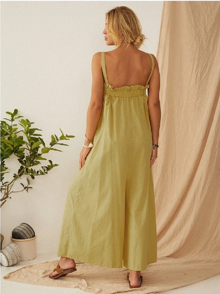 Pure Color Casual Long Suspenders