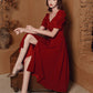 Toast Clothing Casual Wine Red Wedding Dress