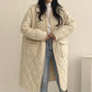 Design Large Pocket Medium Long Cotton Coat