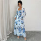 Printed Fungus Long Sleeve Dress Women's Clothing
