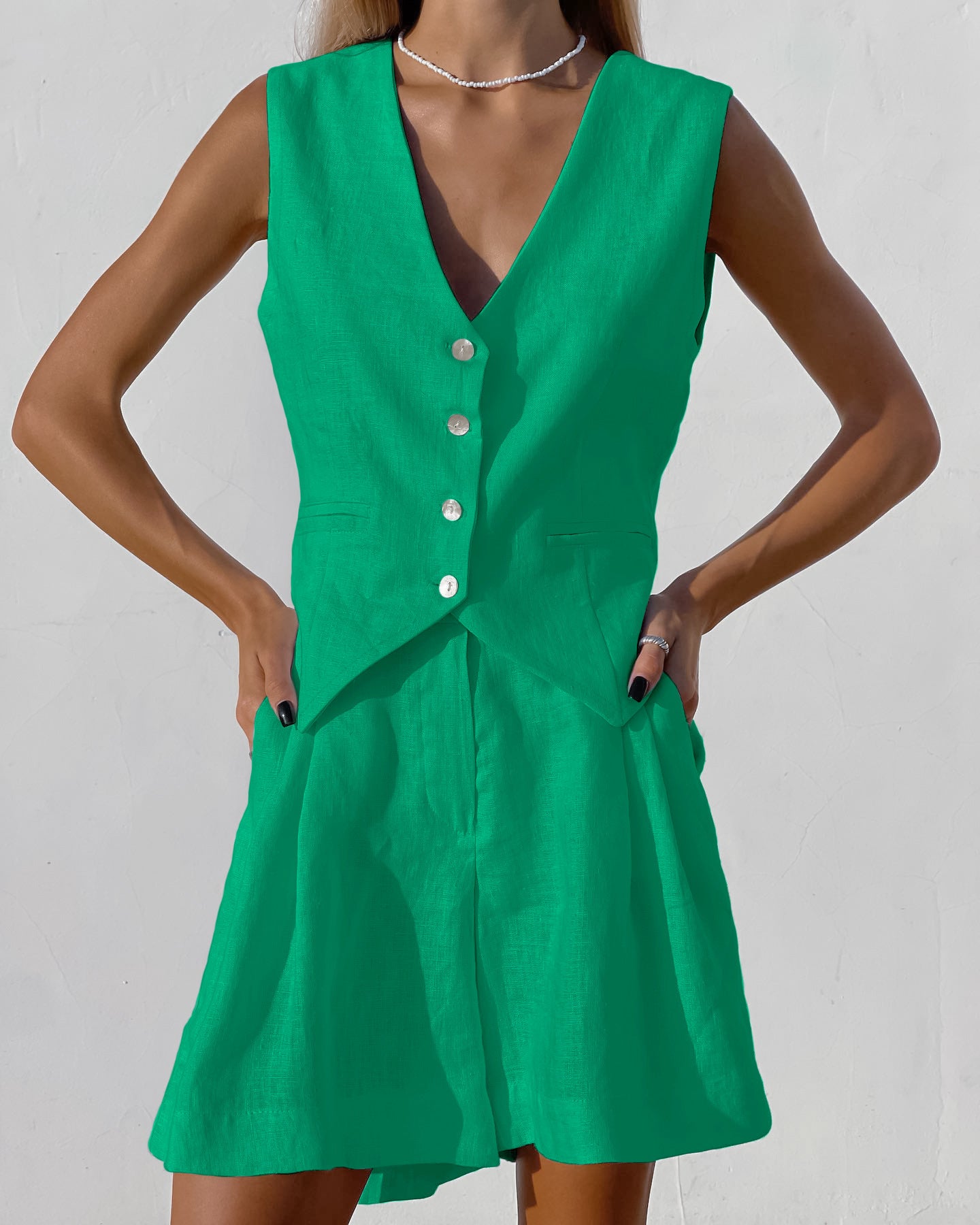 Women's Fashion Temperament Leisure Suit Vest Suit