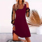 Fashion U-collar Mesh Stitching Long Sleeves Dress