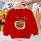 Pull pour enfant imprimé Père Noël, bonhomme de neige, élan