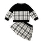 Jupe de costume bébé fille à imprimé écossais noir
