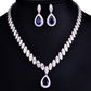 Korean Foreign Trade In Europe And America Two Piece AAA Zircon Jewelry Set
