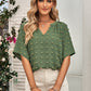 Spring And Summer Women's Clothing Casual Style V-neck Solid Color Fur Ball Top