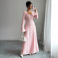 Slim-fitting Simple Long Sleeve Dress Women's Clothing
