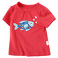 Cartoon Pattern Stitching Baby Short-Sleeved T-Shirt