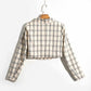 Women's High Waist Plaid Business Suit Coat