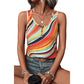 Women's Fashionable Colorful Striped Sleeveless Top