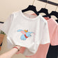 Women's loose ins trendy white short-sleeved t-shirt
