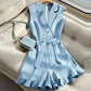 Women's Belted Vest Straight-leg Pants Fashion Set