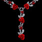 Europe and the United States fashion rose alloy necklace, earrings set of foreign trade, wedding bride fashion jewelry wholesale