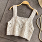 Crochet All-match Short Sling Students Wear A Small Vest