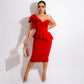 Robe décontractée à manches longues et col rond pour femme
