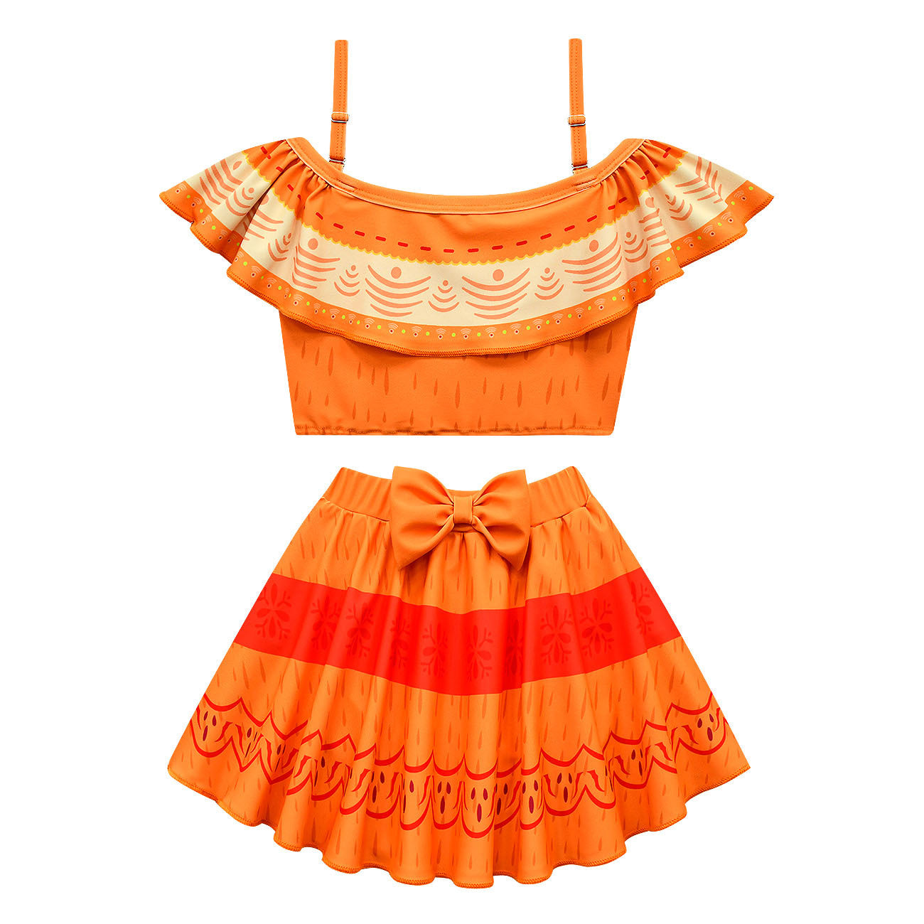 Maillot de bain trois pièces pour enfant à une épaule