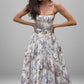 Elegant, Flowy Slip Dress With A Chic Print