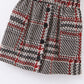 Slim Short Plaid Vest Skirt